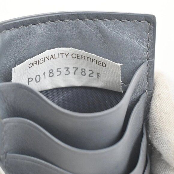 BOTTEGA VENETA Logo Intrecciato Card Coin Case Wallet Leather Gray SHW 61EF012 - Picture 13 of 13